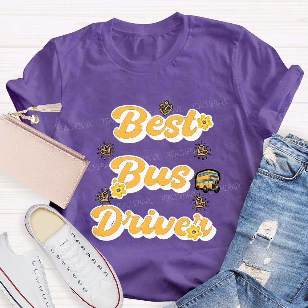Best Bus Driver And Heart T-shirt