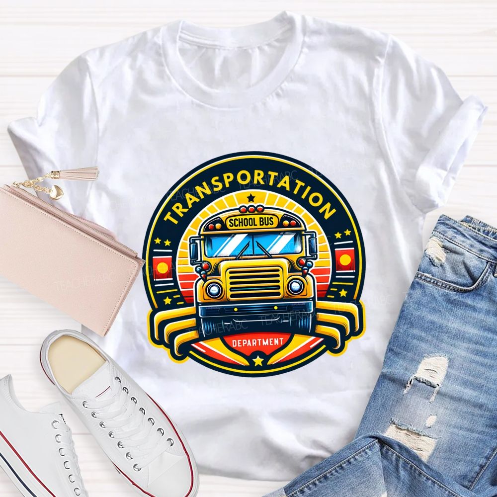 Transportation School Bus Department T-shirt