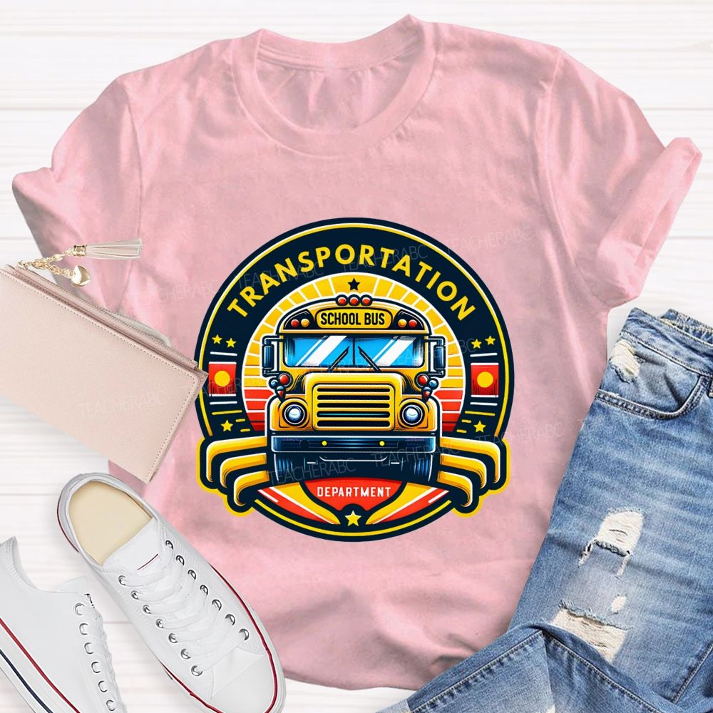 Transportation School Bus Department T-shirt