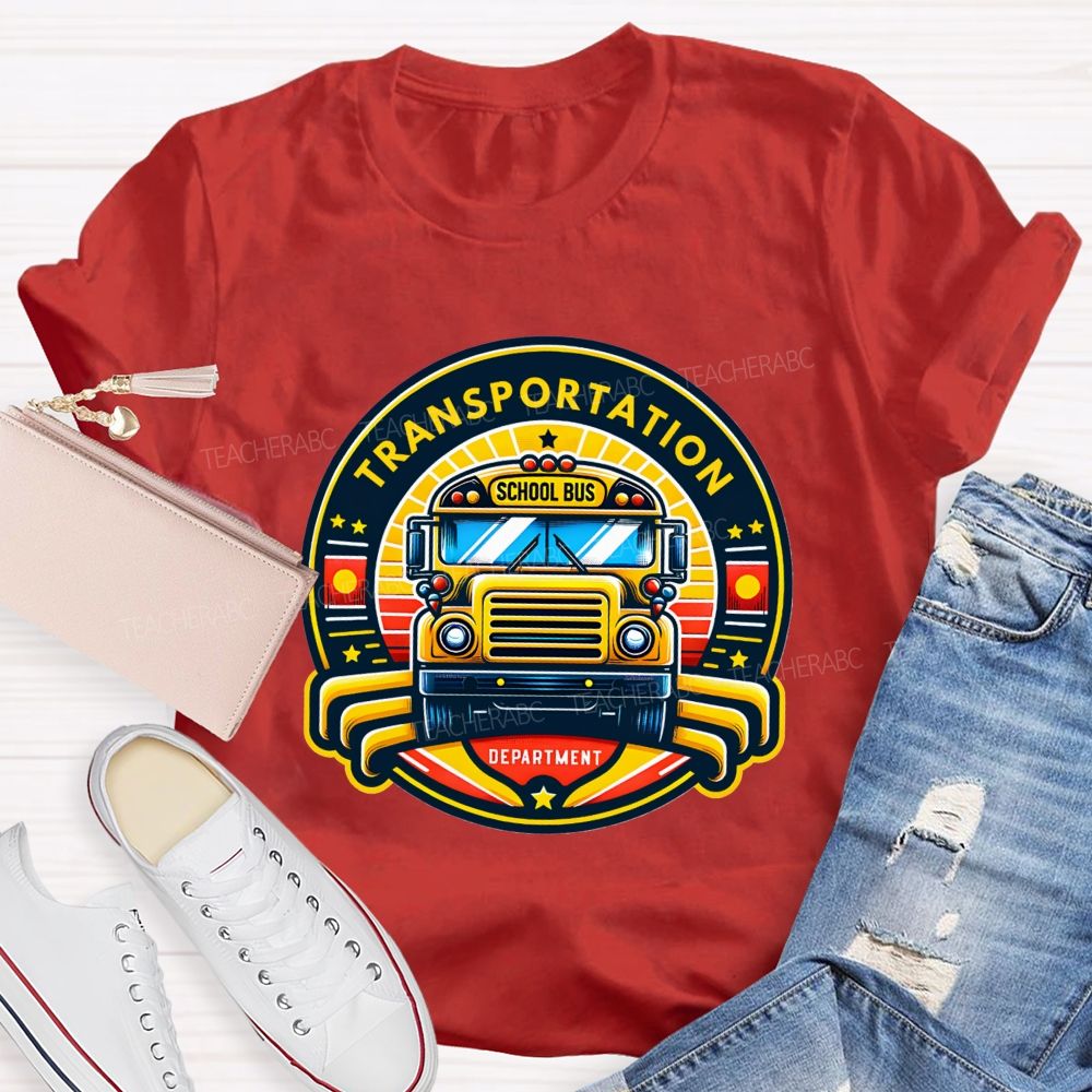 Transportation School Bus Department T-shirt