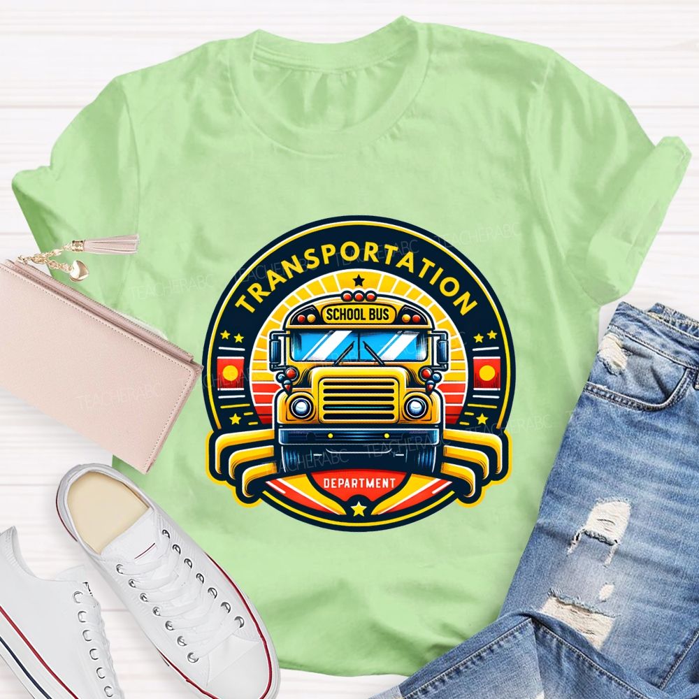 Transportation School Bus Department T-shirt