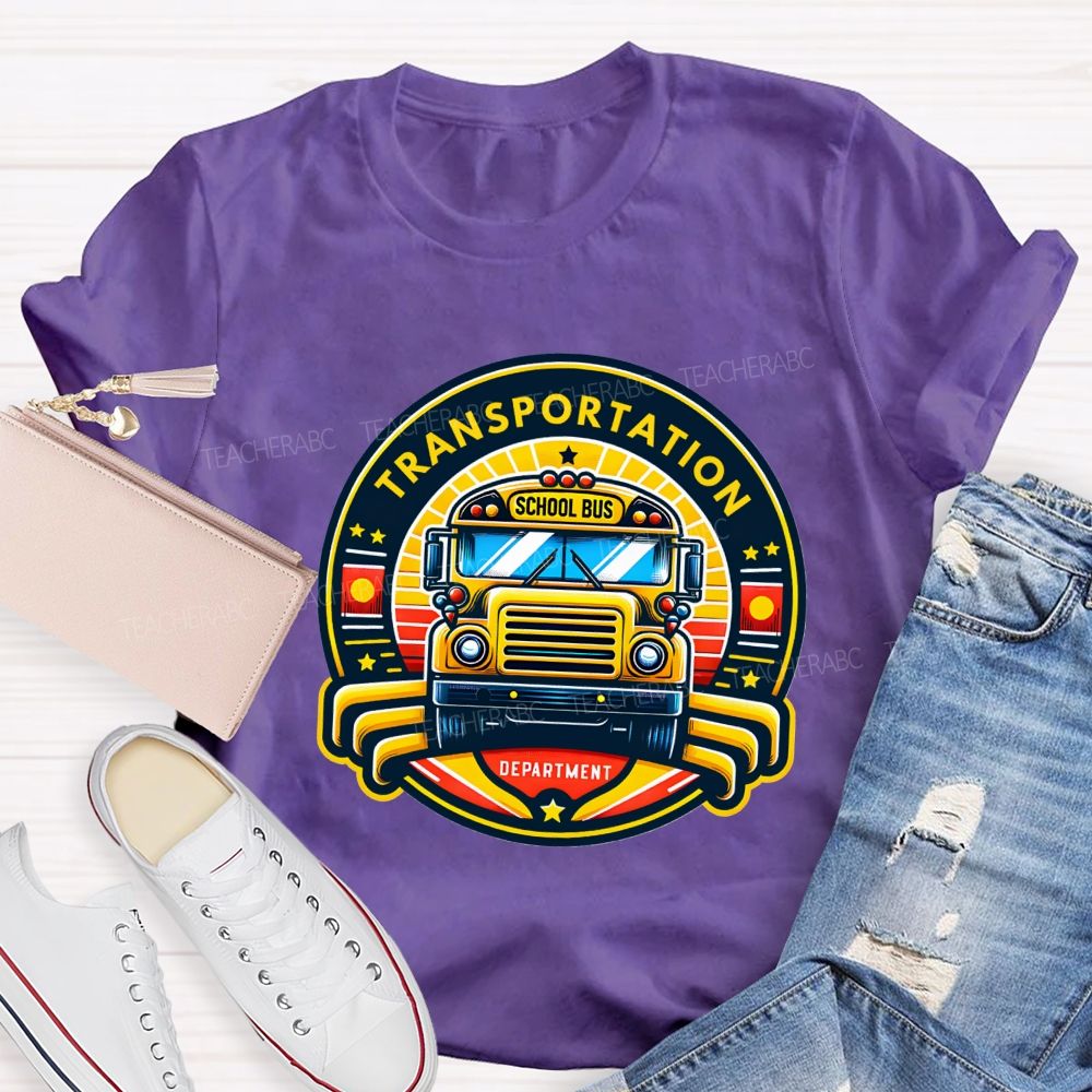 Transportation School Bus Department T-shirt