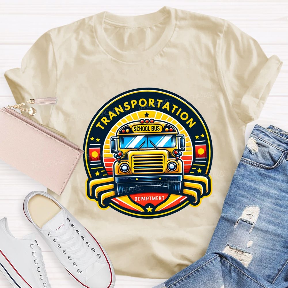 Transportation School Bus Department T-shirt