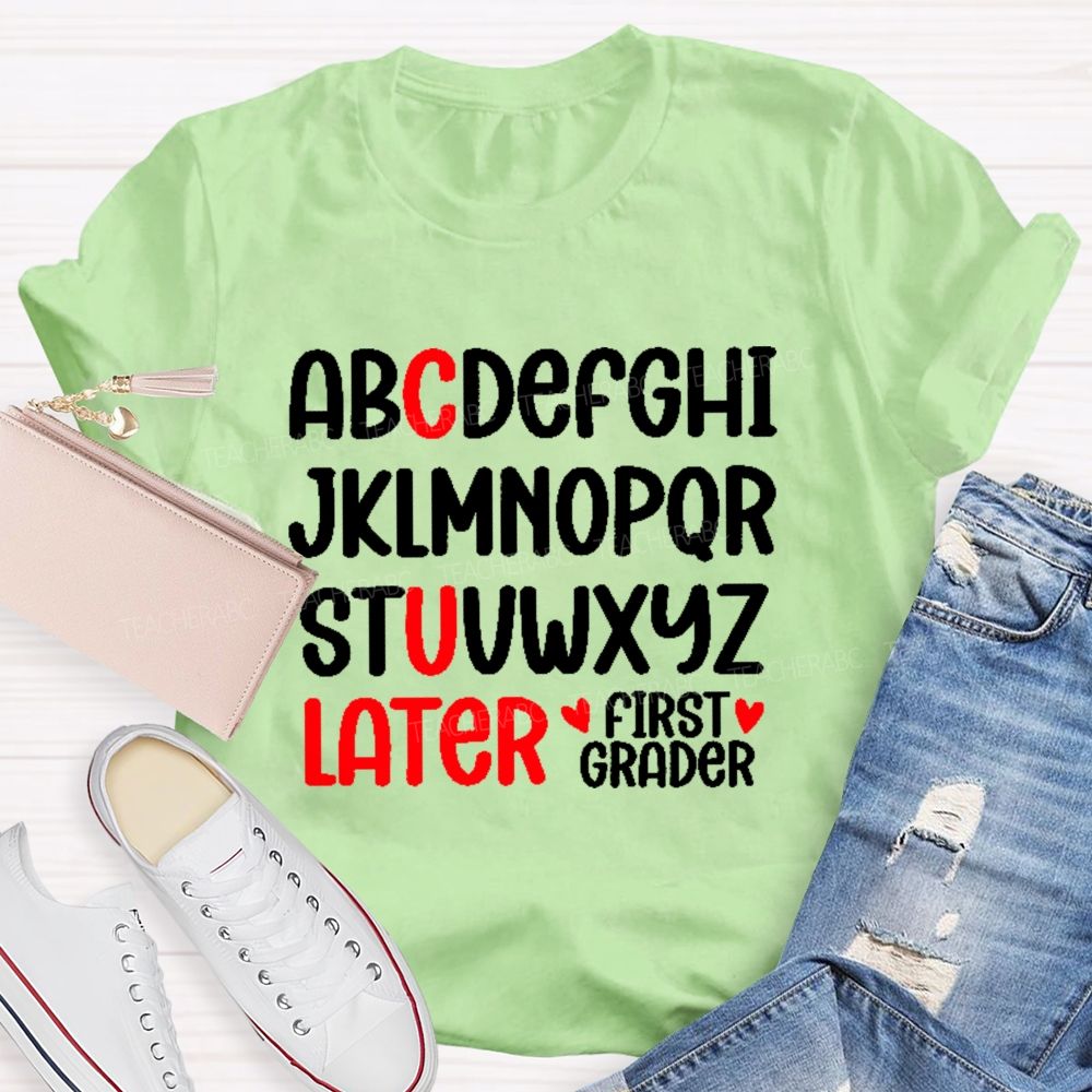 Personalized Grade C U Later Teacher T-shirt