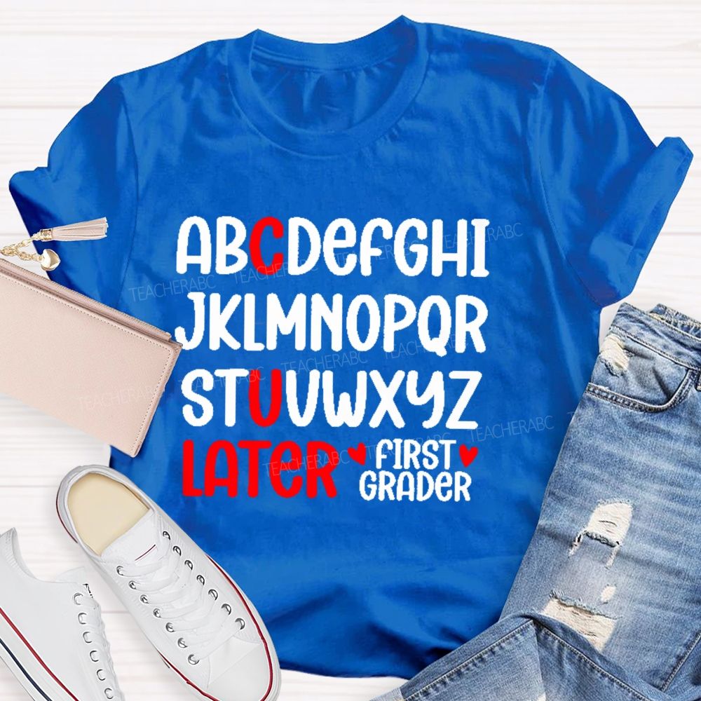 Personalized Grade C U Later Teacher T-shirt