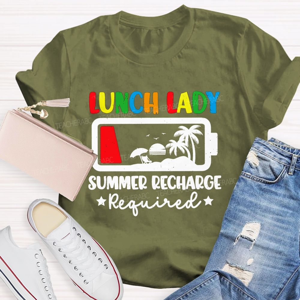 Lunch Lady Summer Recharge Required T-shirt