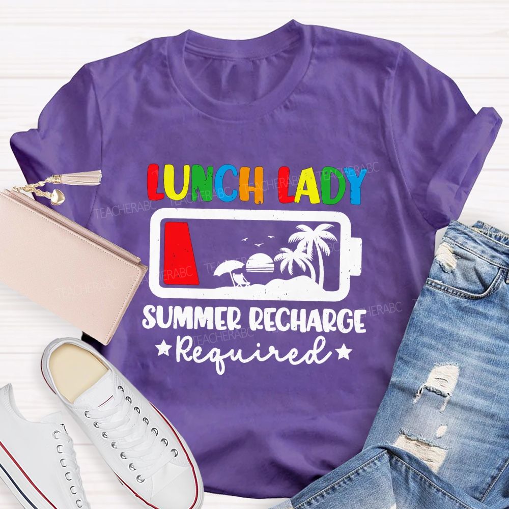 Lunch Lady Summer Recharge Required T-shirt