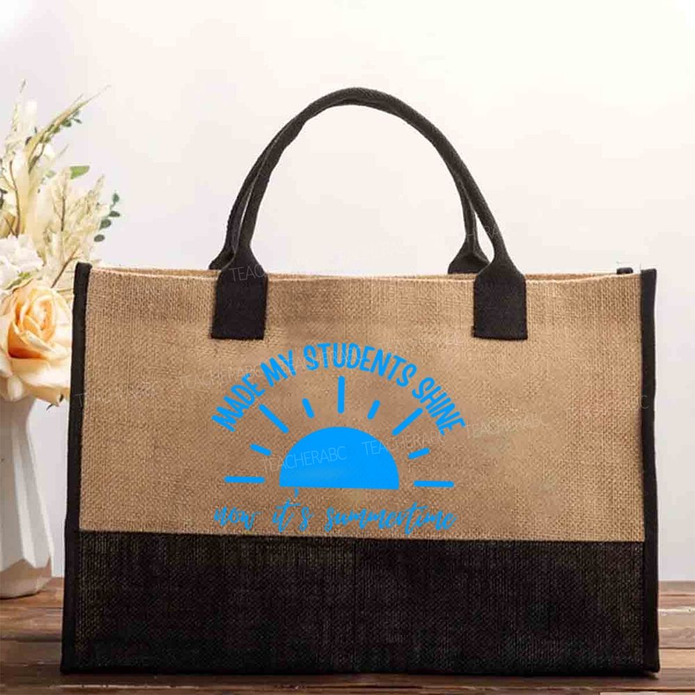 Made My Students Shine Not It'S Summertime Cotton Tote Bag