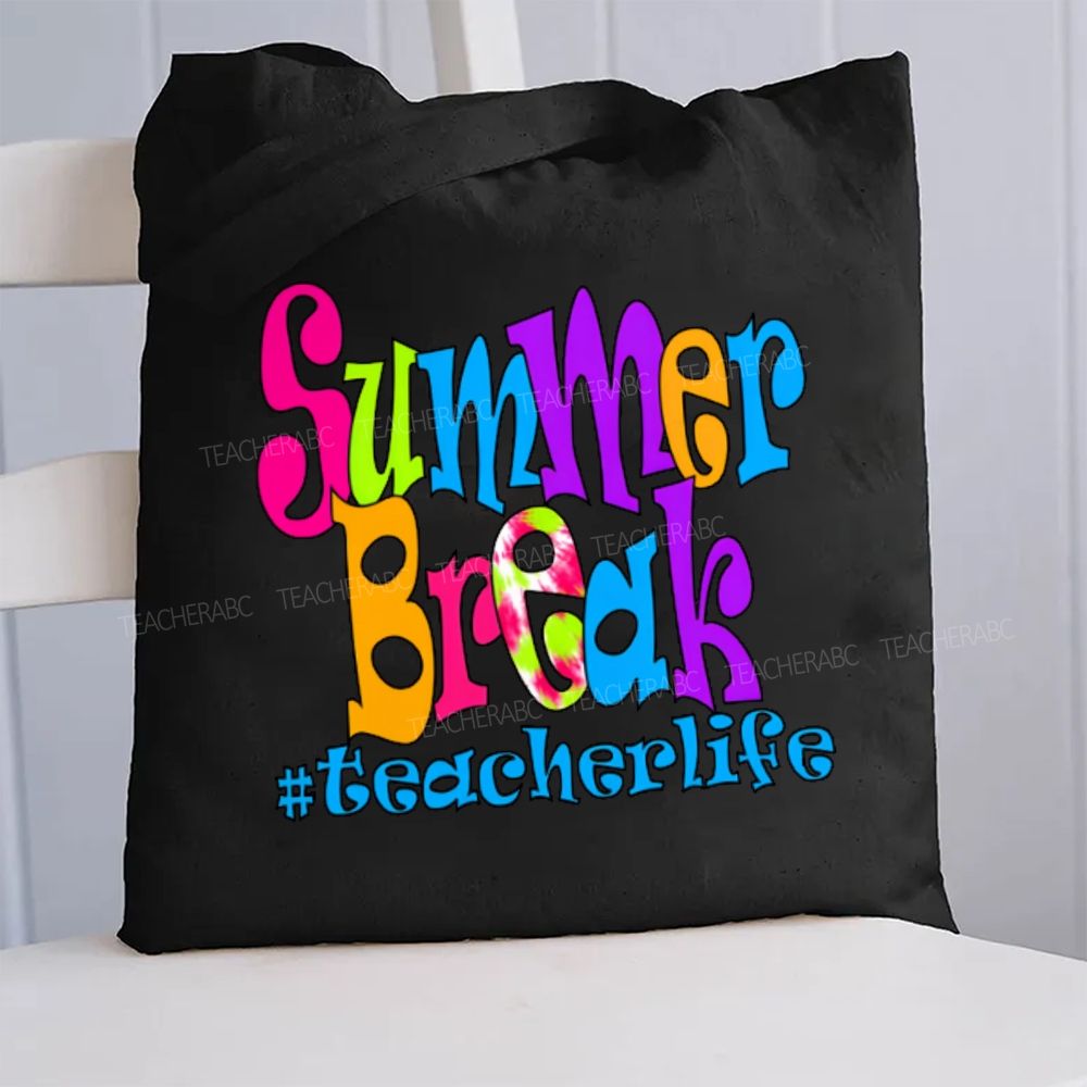 Summer Break Teacher Life Canvas Tote Bag