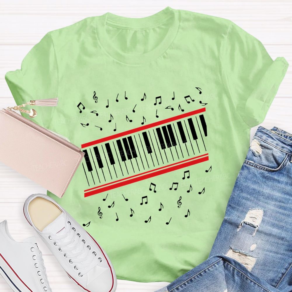 Piano Notes Music Teacher T-shirt