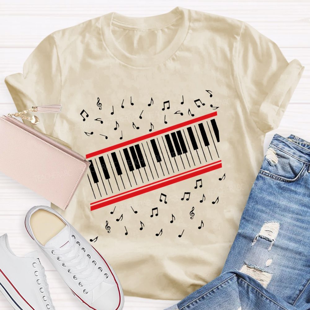 Piano Notes Music Teacher T-shirt