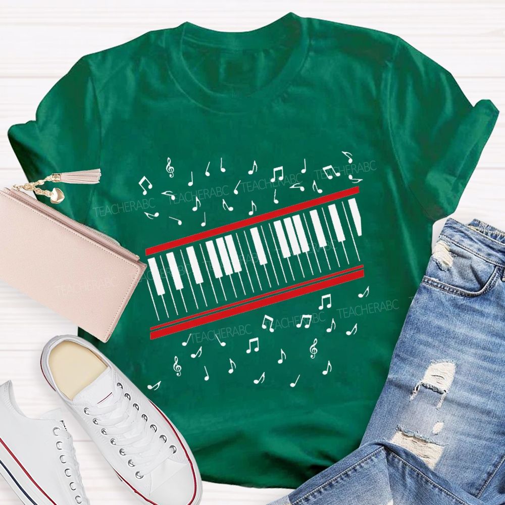 Piano Notes Music Teacher T-shirt