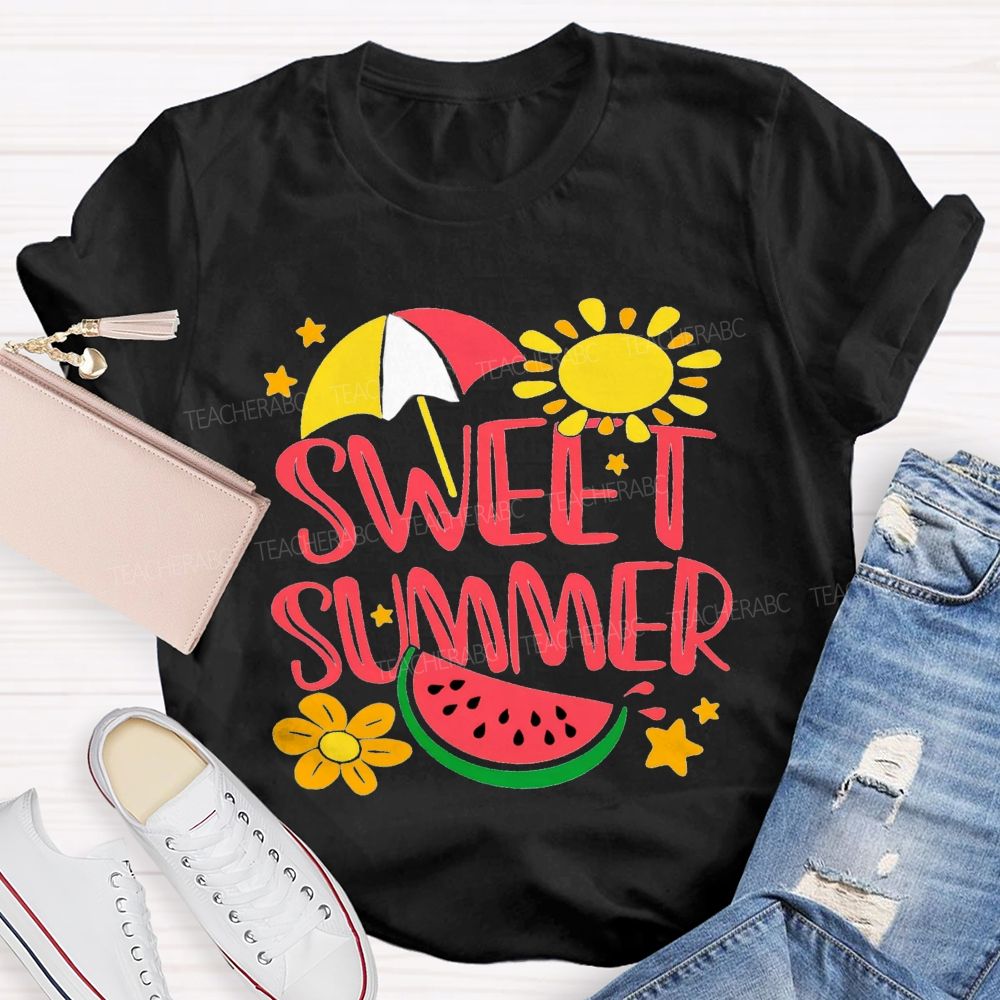 Sweet Summer Sunshine Watermelon Teacher T-shirt