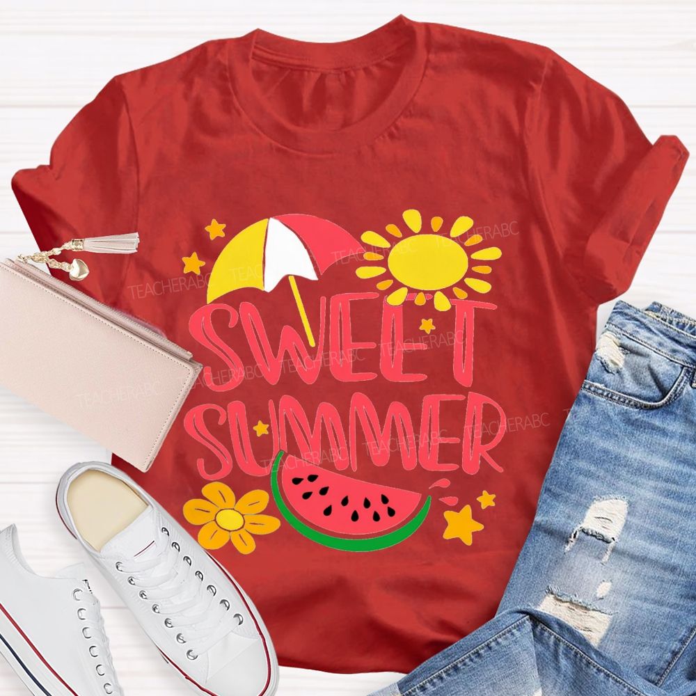 Sweet Summer Sunshine Watermelon Teacher T-shirt