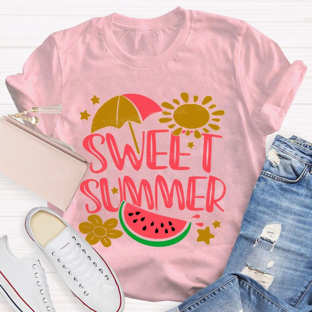 Sweet Summer Sunshine Watermelon Teacher T-shirt