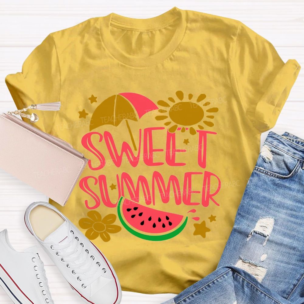 Sweet Summer Sunshine Watermelon Teacher T-shirt
