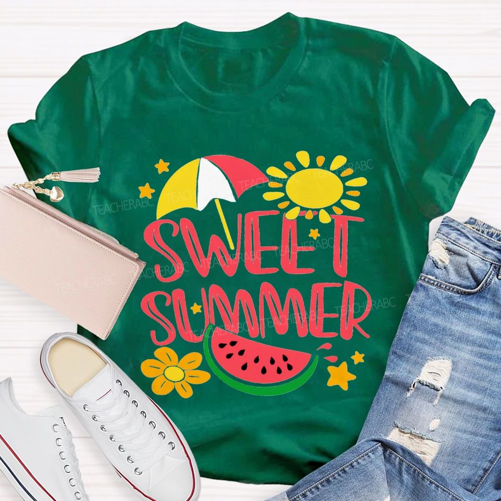 Sweet Summer Sunshine Watermelon Teacher T-shirt