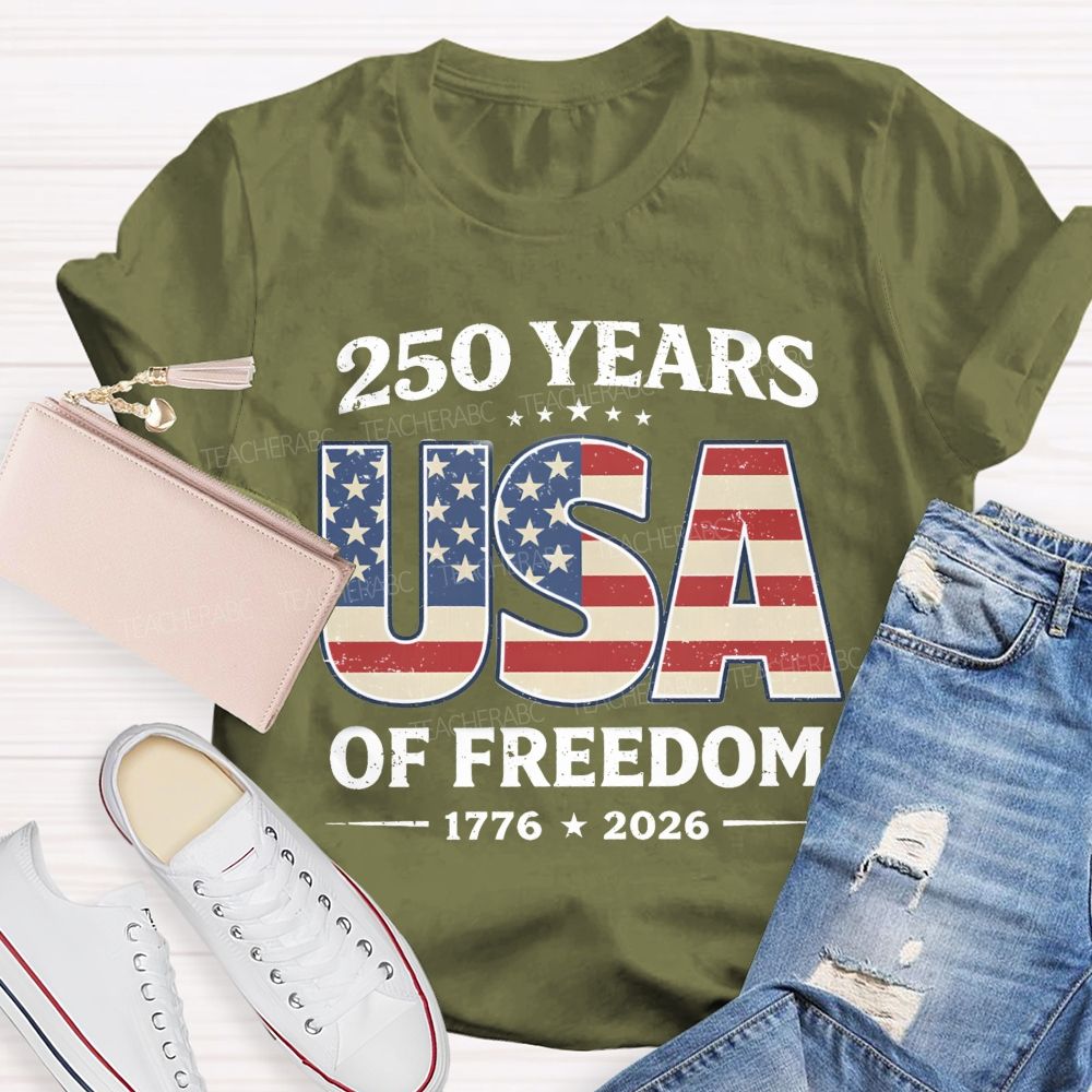 205 Year USA Freedom Teacher T-Shirt