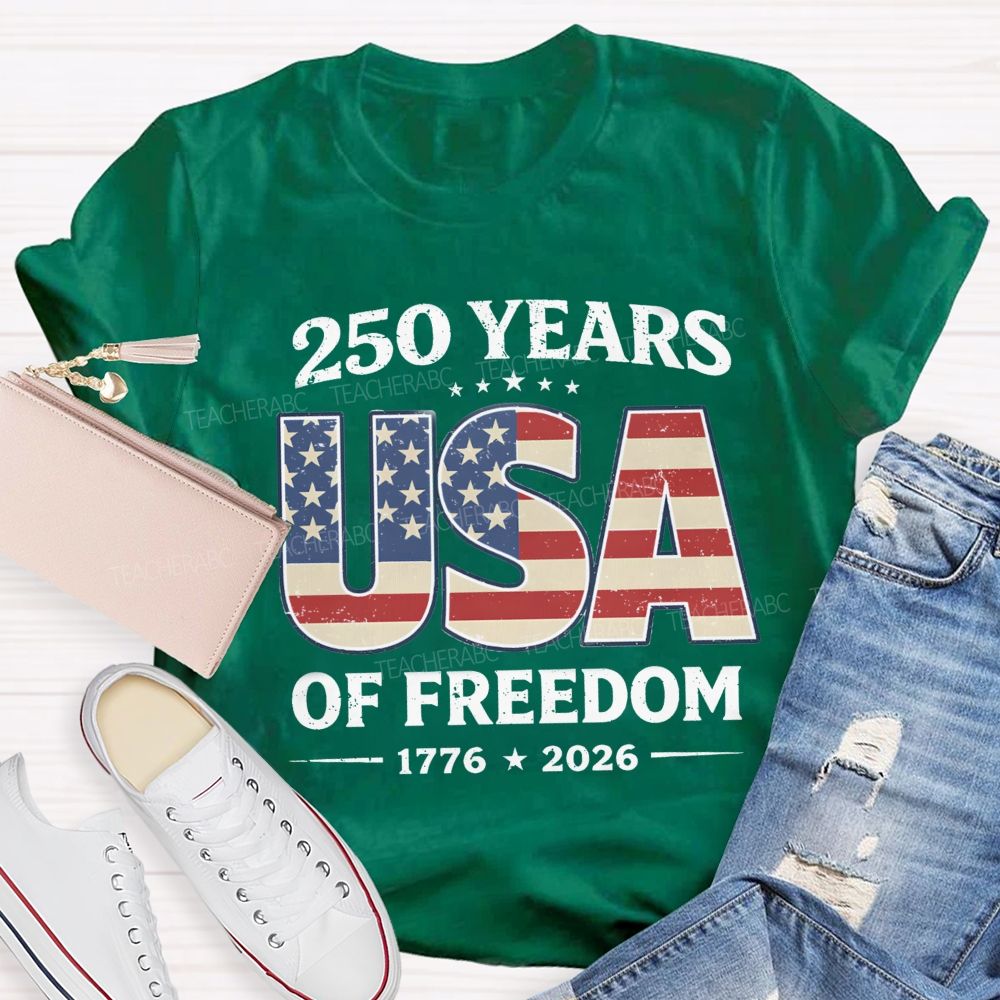 205 Year USA Freedom Teacher T-Shirt