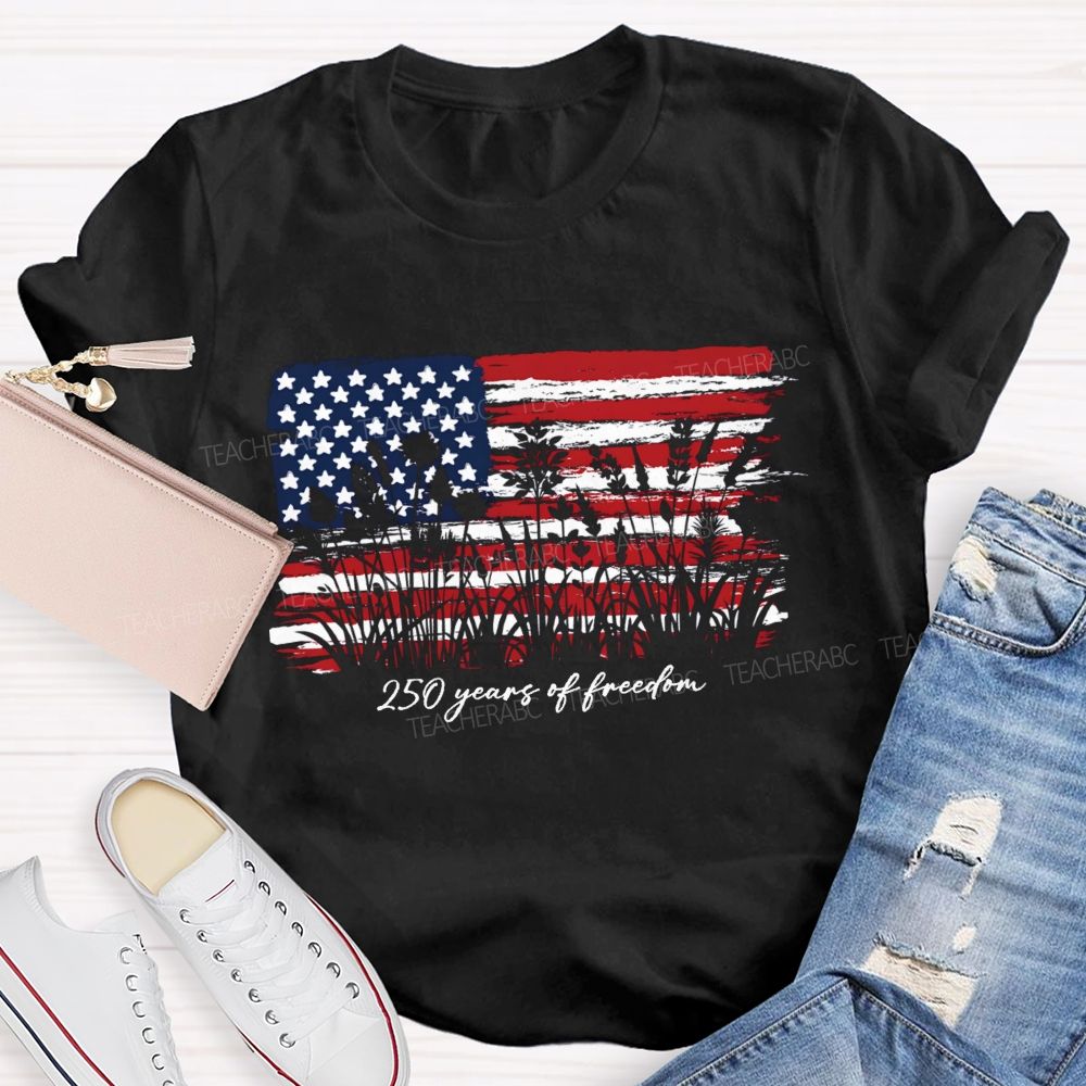 205 Years Of Freedom Teacher T-Shirt
