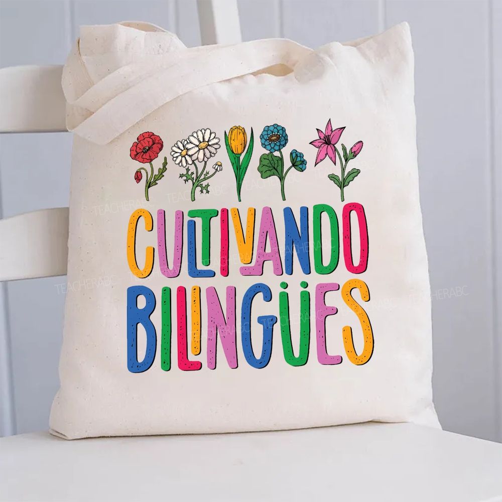 Cultivando Bilingues Maestra Teacher Canvas Tote Bag