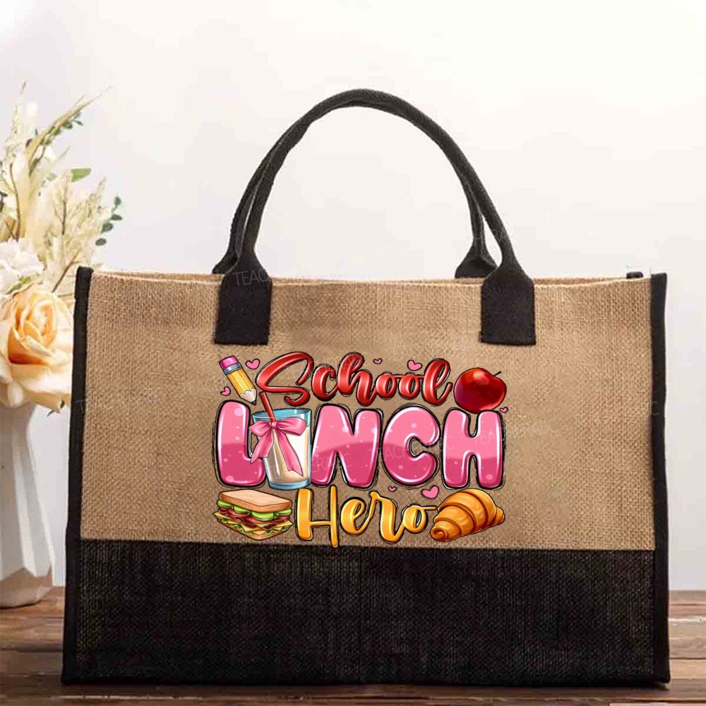 School Lunch Hero Graphics Cotton Tote Bag