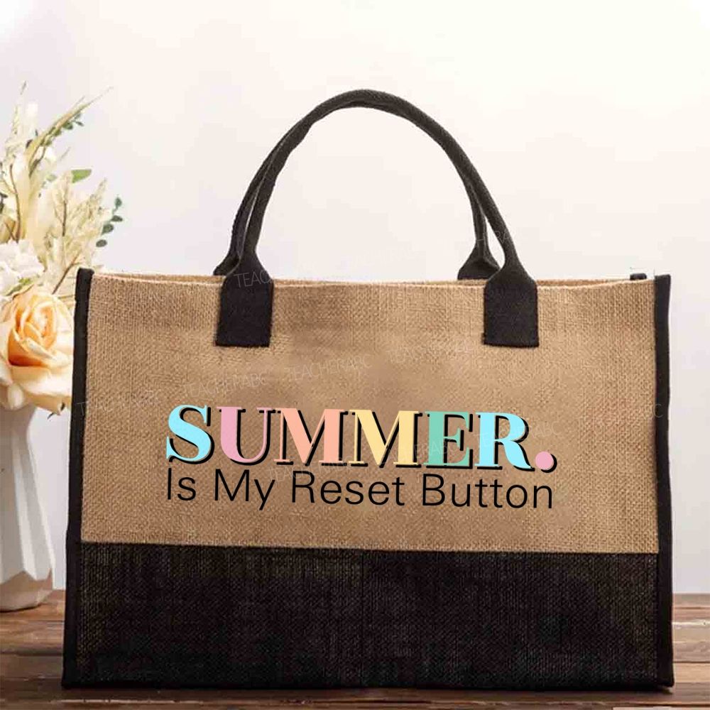 Summer Is My Reset Button Cotton Tote Bag
