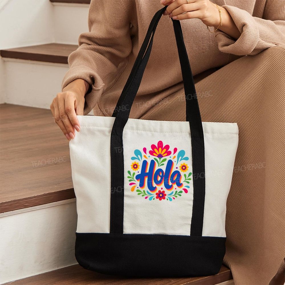 Hola Color-blocked Canvas Bag