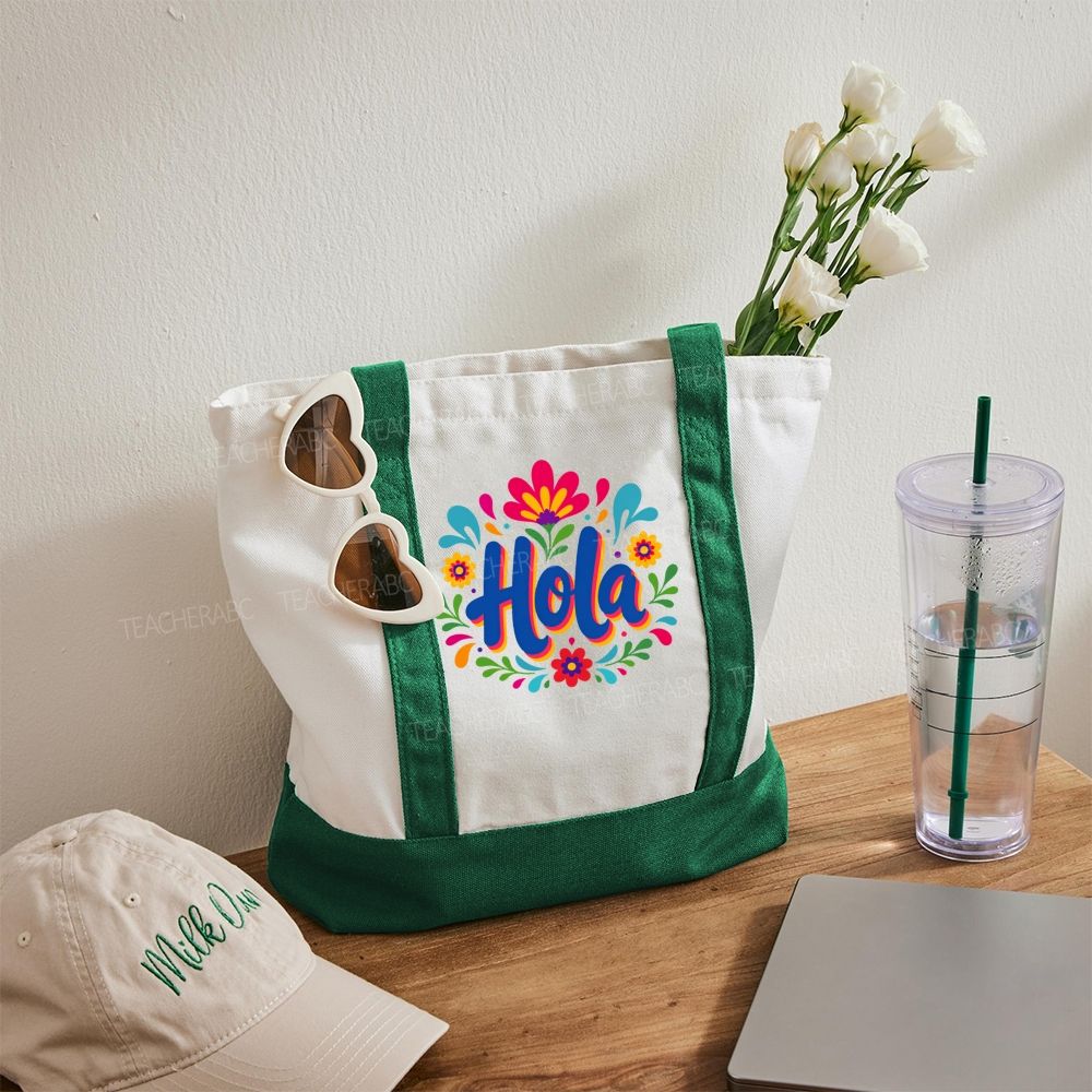 Hola Color-blocked Canvas Bag