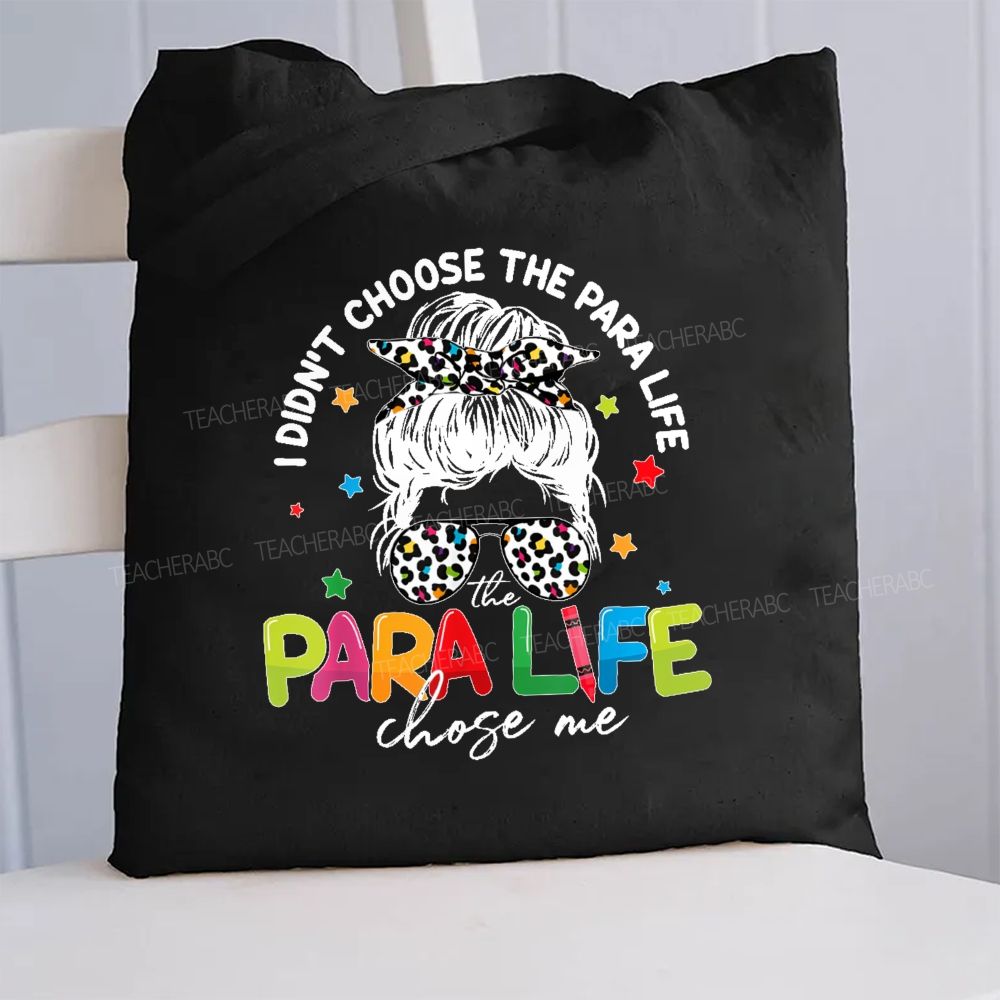 I Don'T Choose The Para Life Chose Me Canvas Tote Bag
