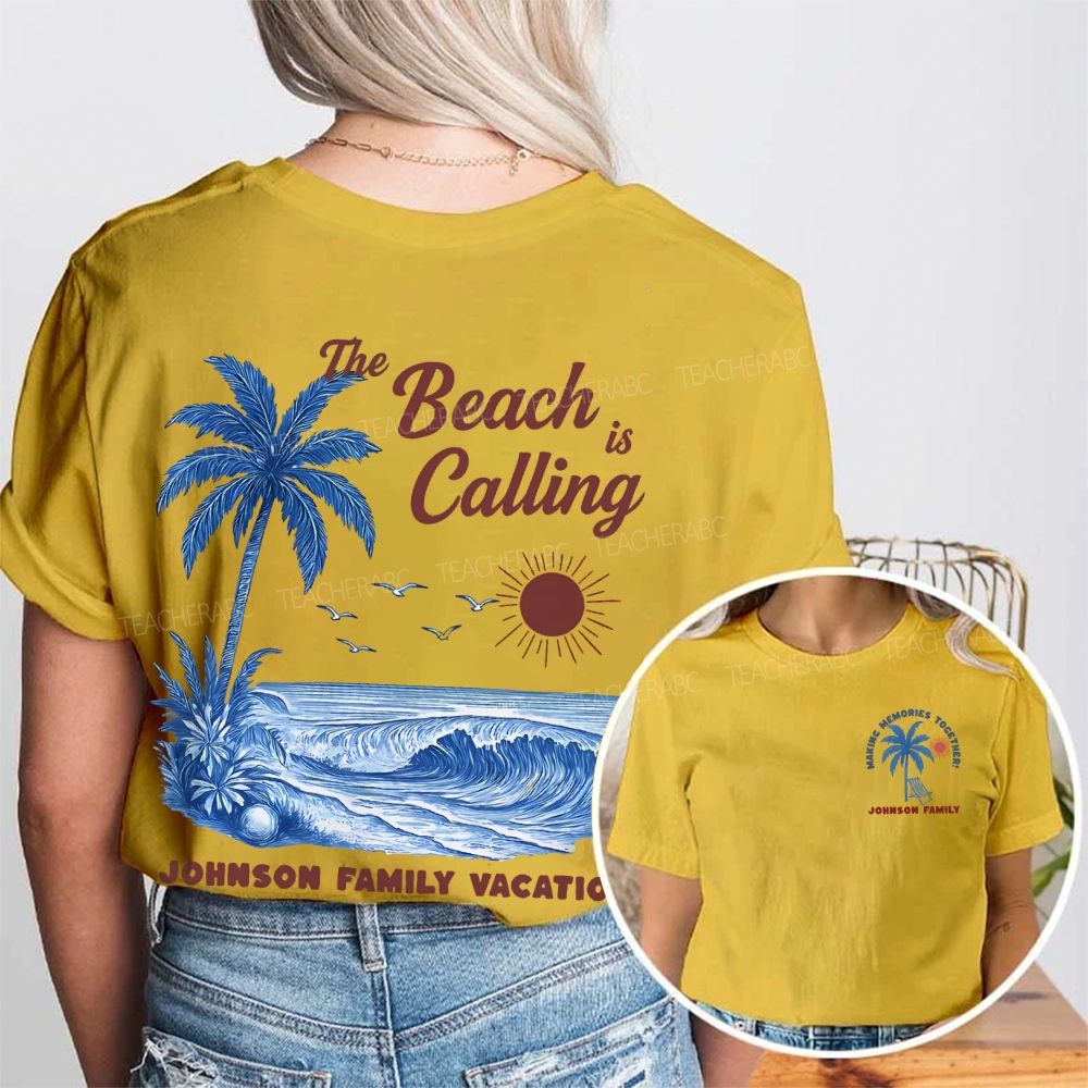 Personalized Name Making Memories Together Double Printed T-shirt
