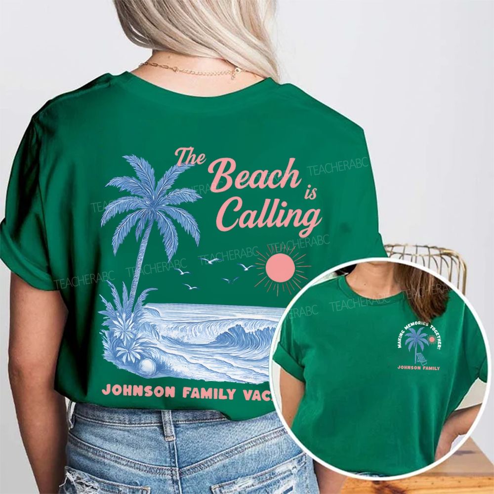 Personalized Name Making Memories Together Double Printed T-shirt