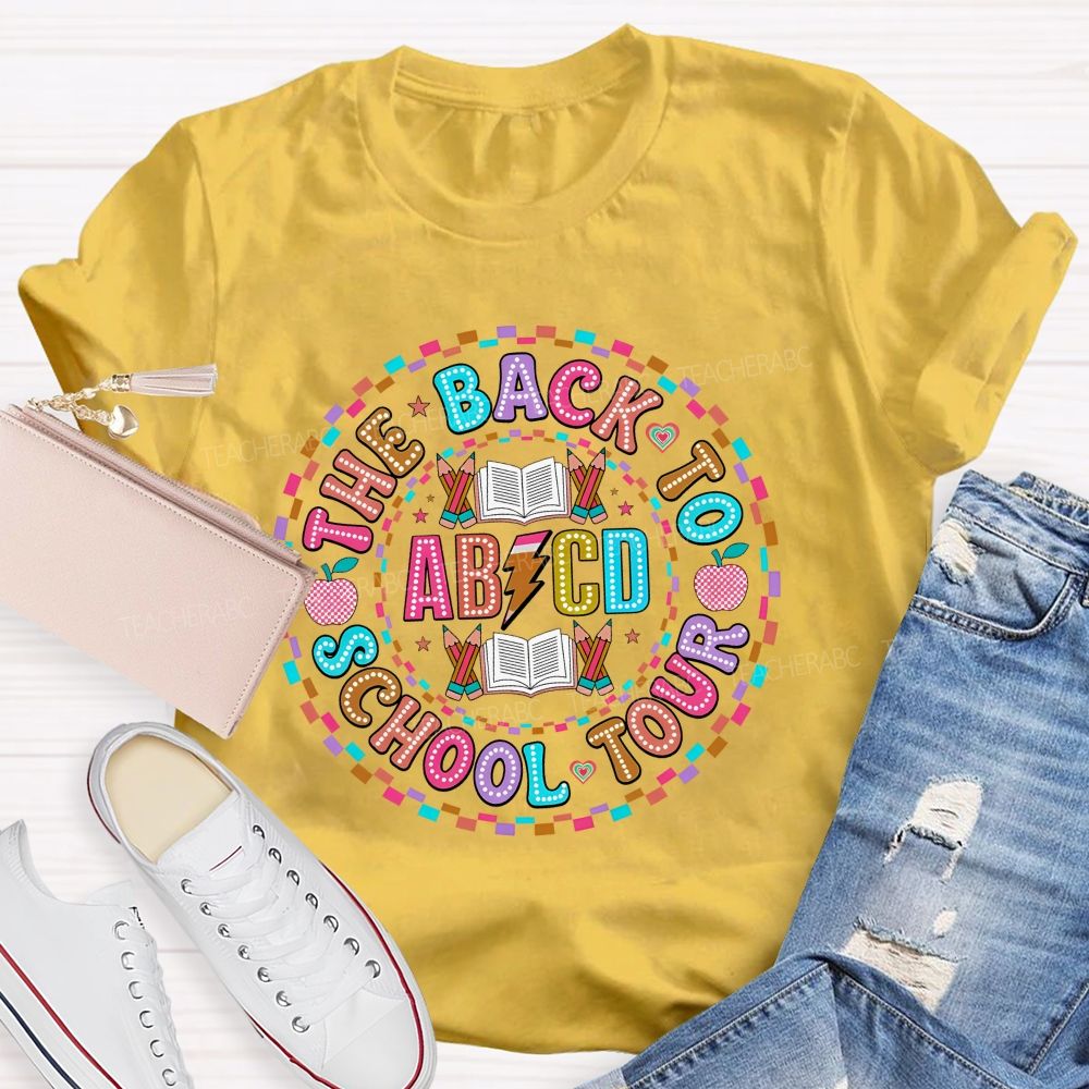 Back To School Tour Graphic Teacher T-shirt
