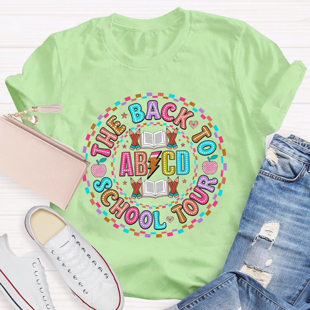 Back To School Tour Graphic Teacher T-shirt