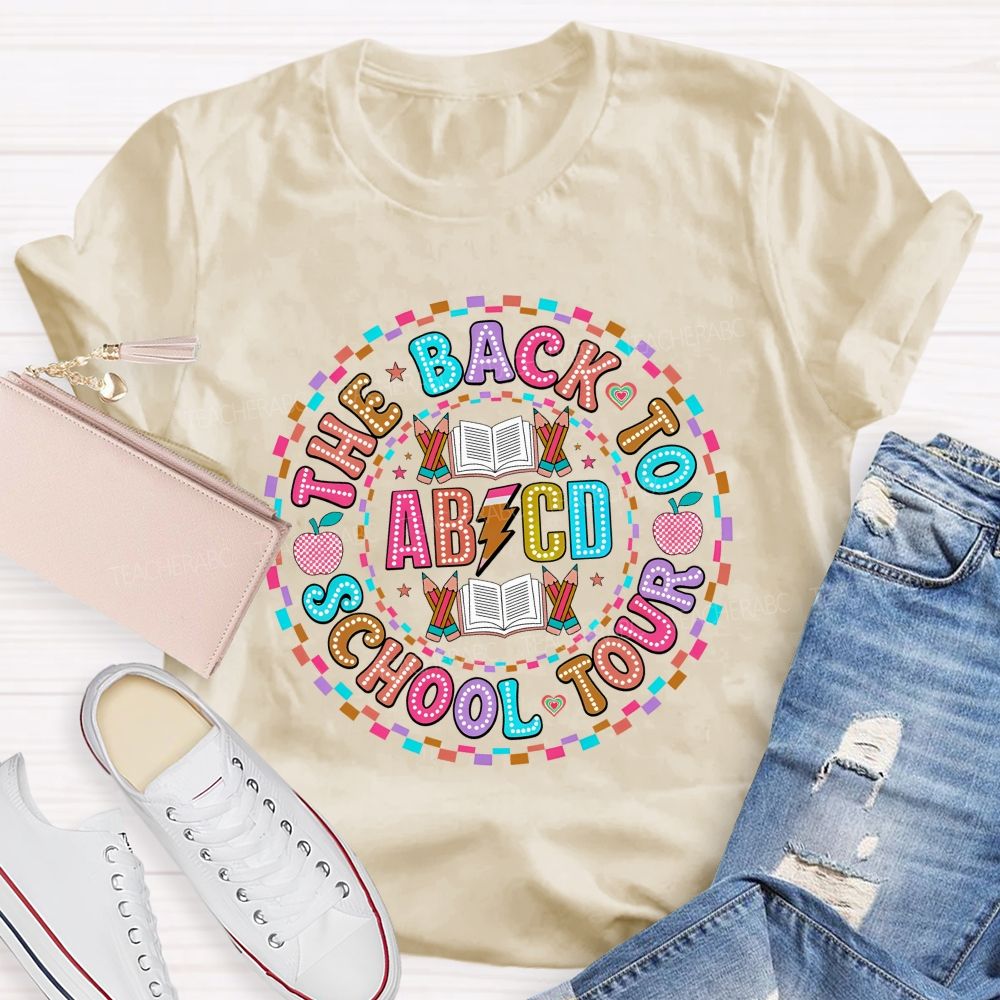 Back To School Tour Graphic Teacher T-shirt