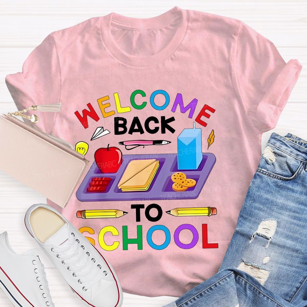 Welcome Back To School Plate Teacher T-shirt