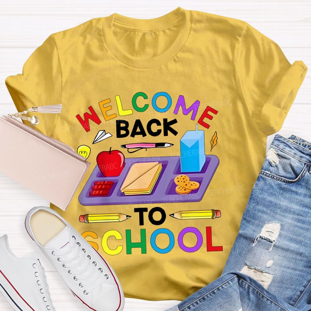 Welcome Back To School Plate Teacher T-shirt