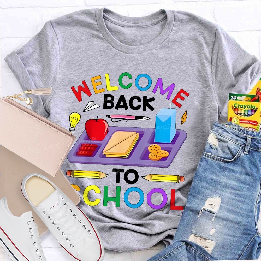 Welcome Back To School Plate Teacher T-shirt