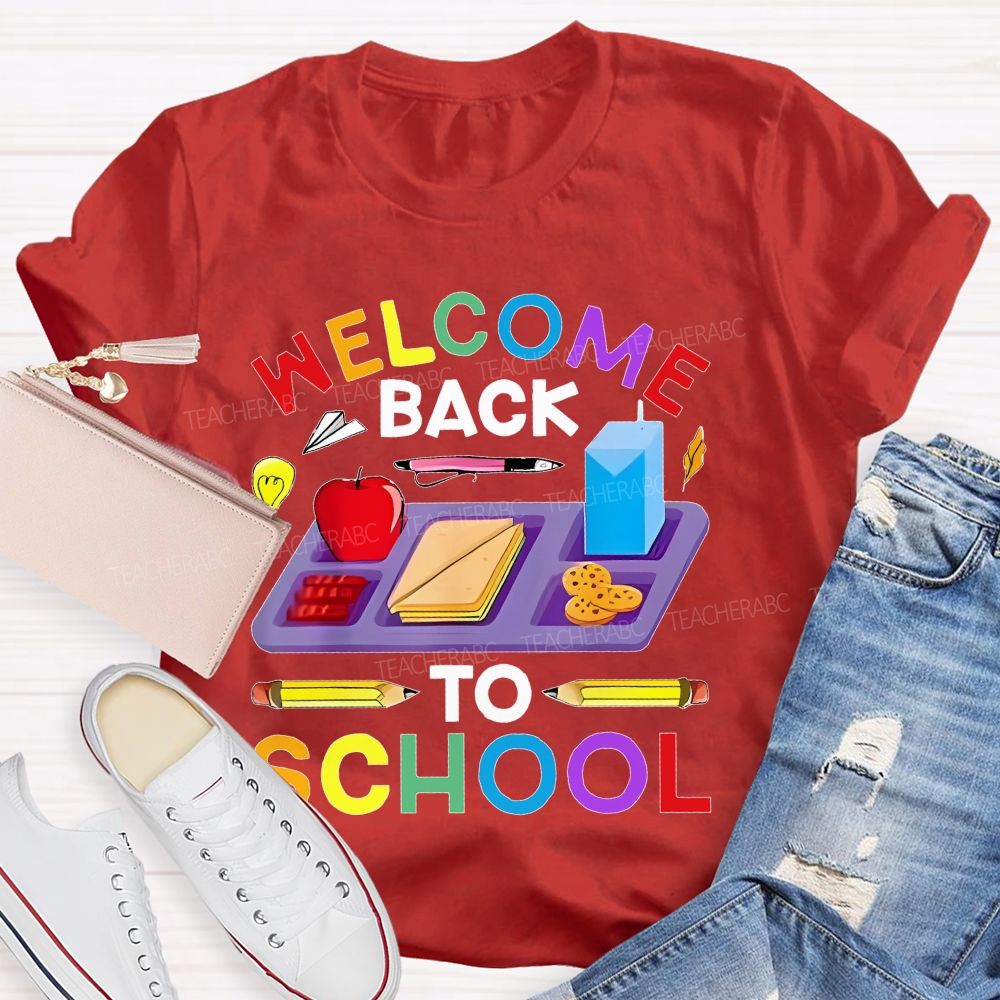 Welcome Back To School Plate Teacher T-shirt
