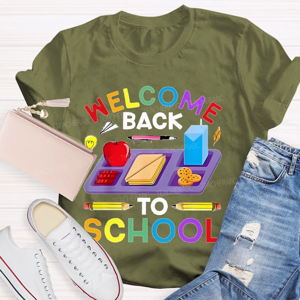 Welcome Back To School Plate Teacher T-shirt