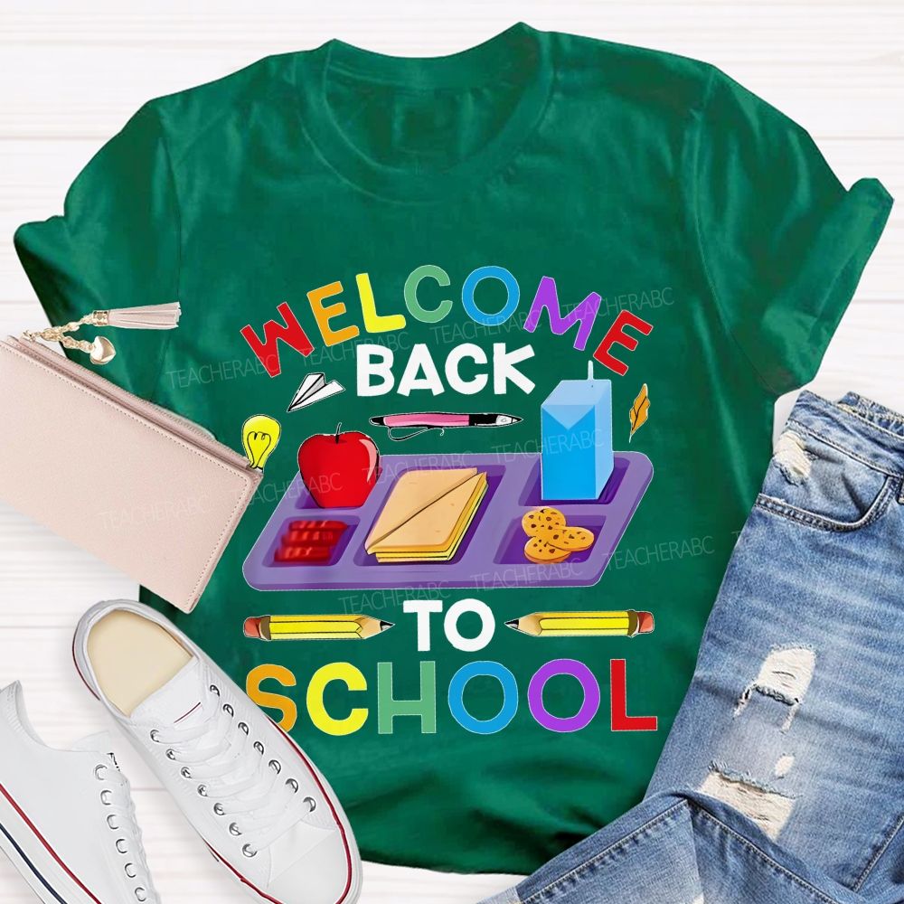 Welcome Back To School Plate Teacher T-shirt