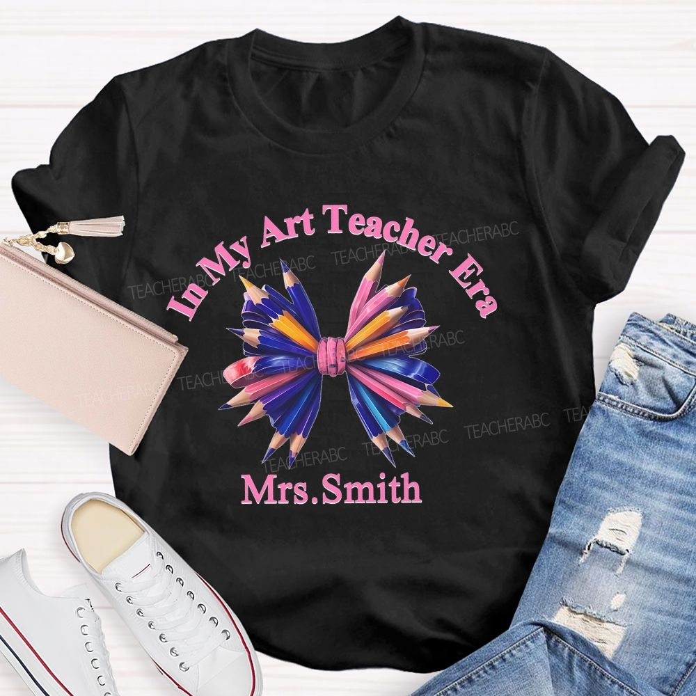 Personalized Name In My Art Teacher Era Teacher T-shirt