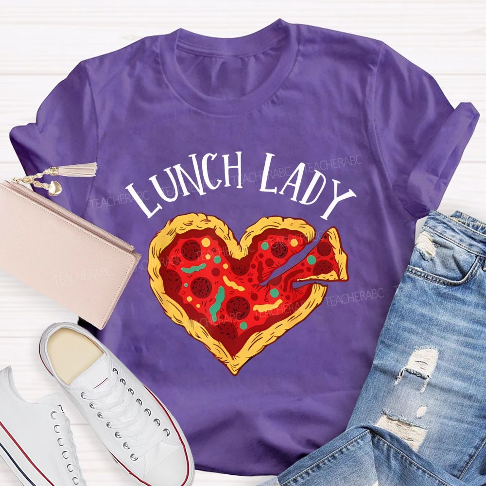 Lunch Lady Pizza Teacher T-shirt