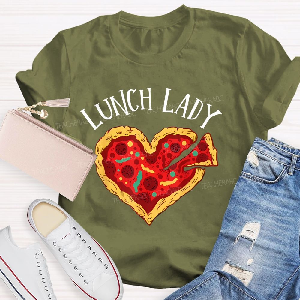 Lunch Lady Pizza Teacher T-shirt