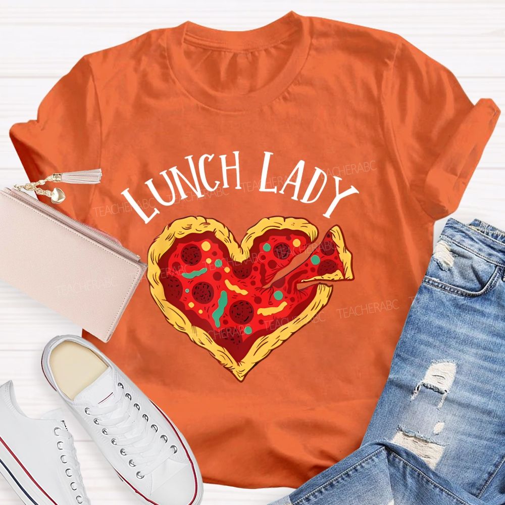 Lunch Lady Pizza Teacher T-shirt