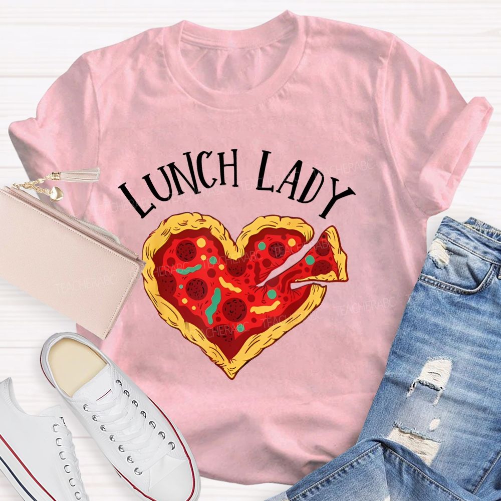 Lunch Lady Pizza Teacher T-shirt