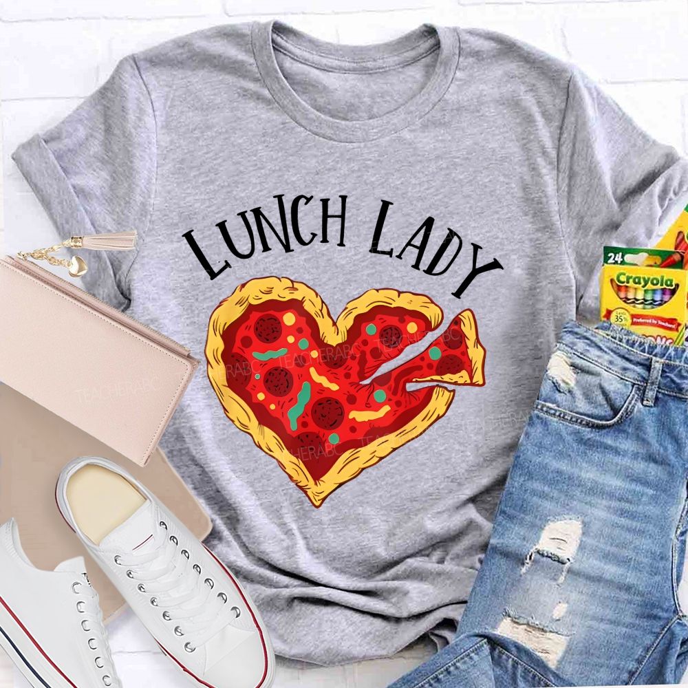 Lunch Lady Pizza Teacher T-shirt