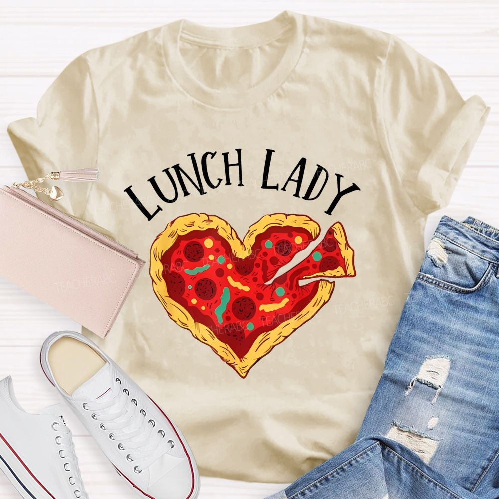 Lunch Lady Pizza Teacher T-shirt