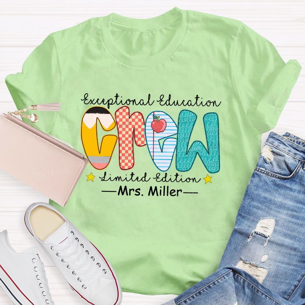 Personalized Name Exceptional Education Crew Limited Edition T-shirt