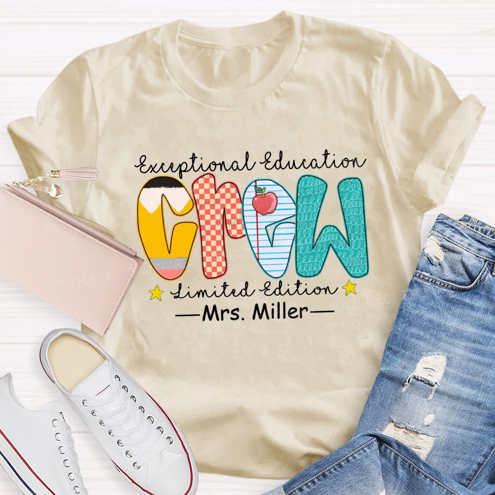 Personalized Name Exceptional Education Crew Limited Edition T-shirt